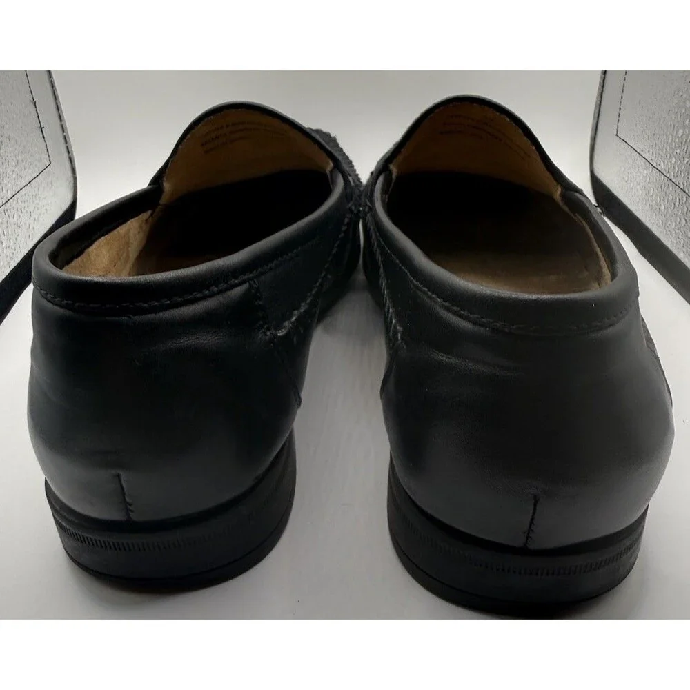 Nunn Bush Strafford Woven Tassel Loafers in black leather Size 7.5